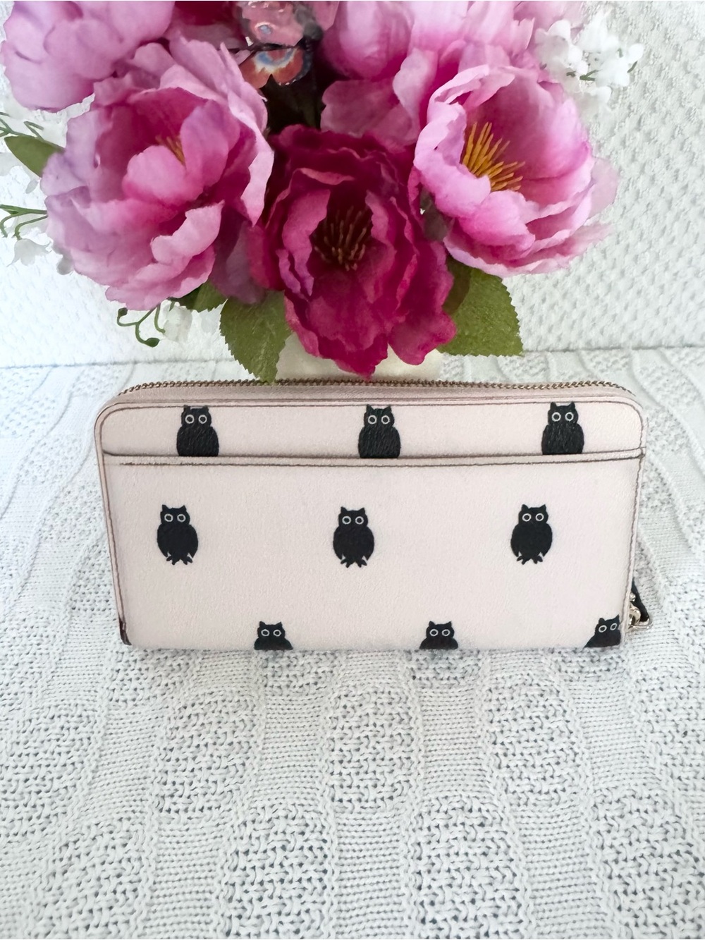 Kate Spade EUC rare vintage Owl STORYBOOK long zip wallet - Picture 2 of 4